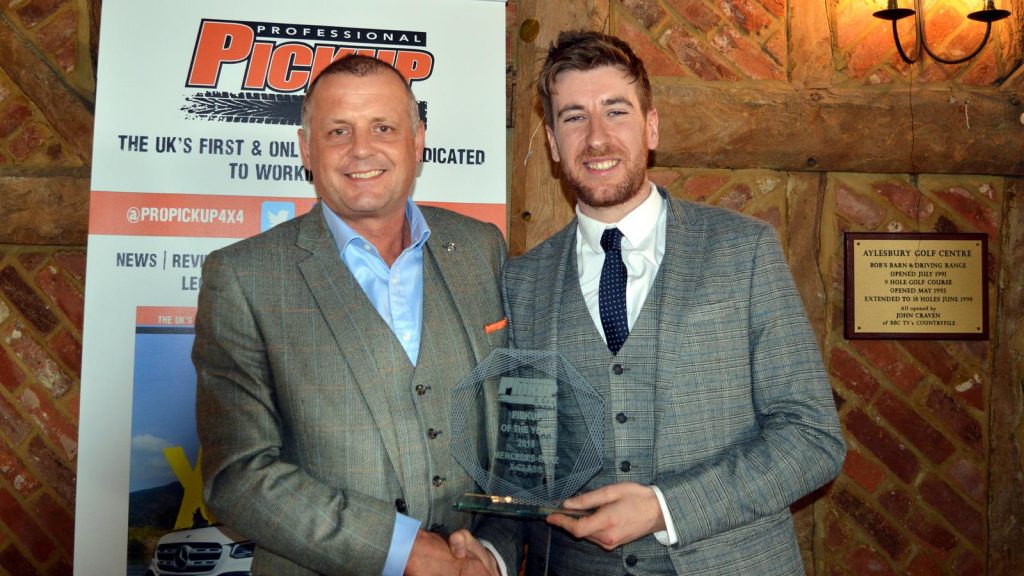 Pickup of the Year 2018 Mercedes-Benz X-Class award collected by Steve Bridge