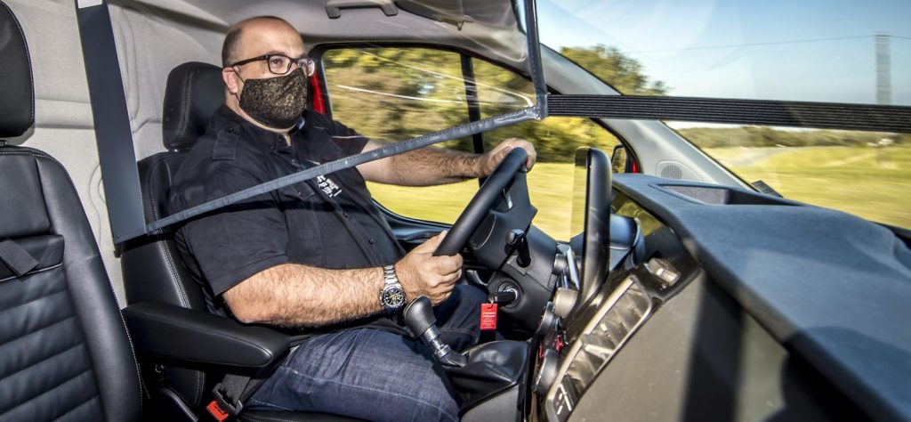 Behind the wheel of the Ford Transit Custom Trail