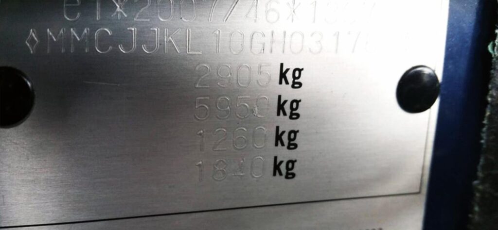 Mitsubishi L200 Towing Weight Plate