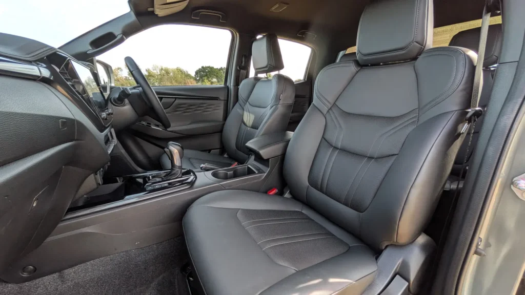 Isuzu D-Max 2.2 V-Cross review - interior front seats