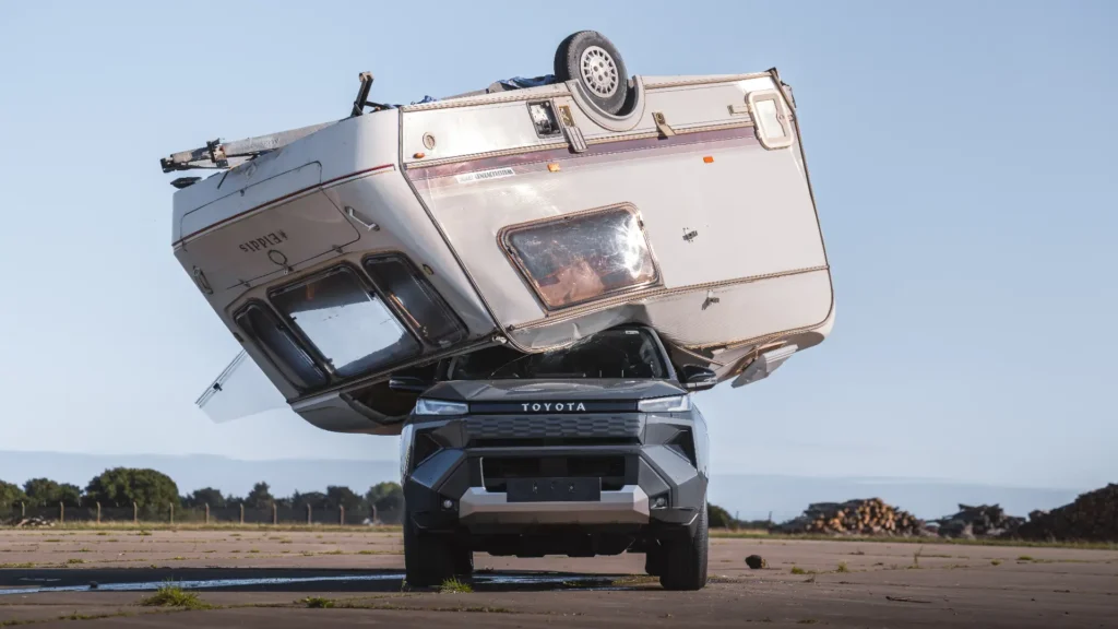 Toyota drops a caravan onto an electric Hilux BEV pickup