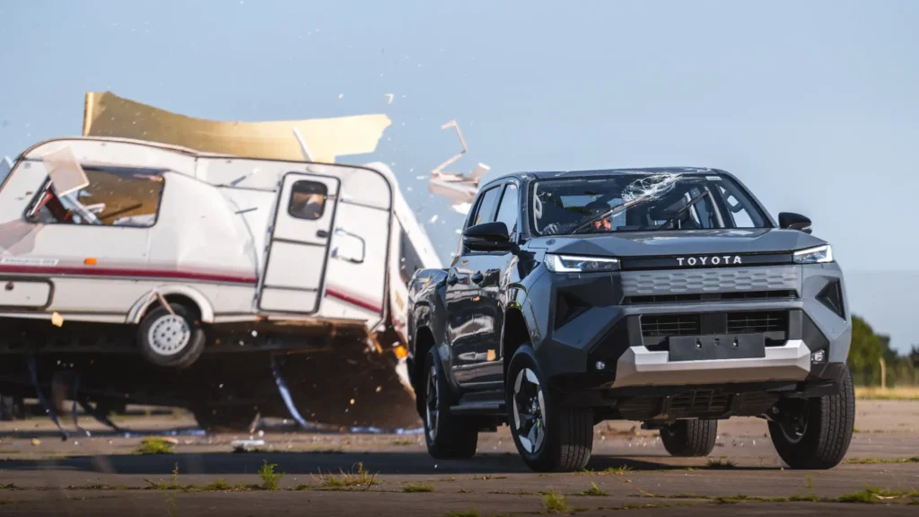 Toyota drops a caravan onto an electric Hilux BEV pickup